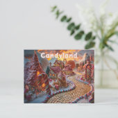 Candyland Fantasy Postkarte (Stehend Vorderseite)