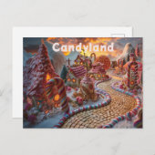 Candyland Fantasy Postkarte (Vorne/Hinten)