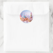 Candyland/Fantasy Town/Sticker Runder Aufkleber (Tasche)