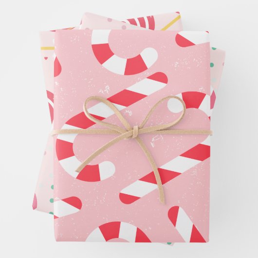 Candyland farbenfrohe Muster Geschenkpapier Set (Beispiel)