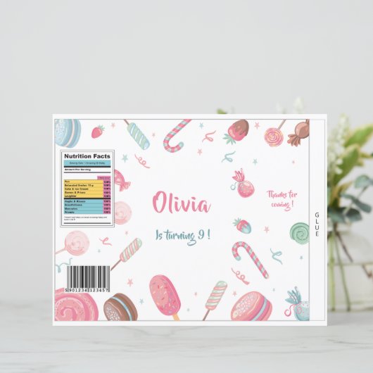 Candyland Gastgeschenk Bag (Stehend Vorderseite)