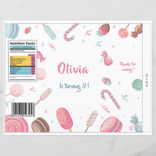 Candyland Gastgeschenk Bag (Vorderseite)