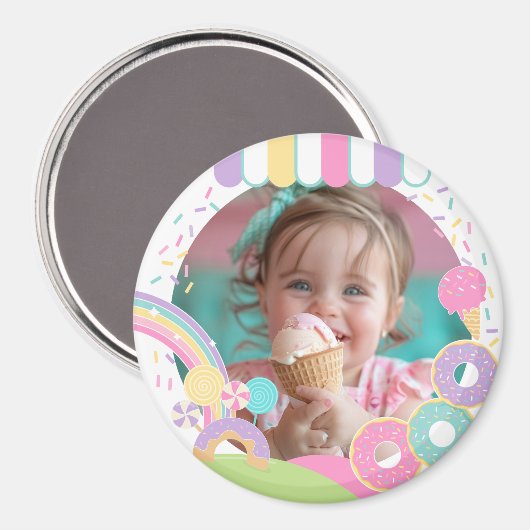 Candyland Ice Cream Keepsake Magnet (Vorderseite/Rückseite)