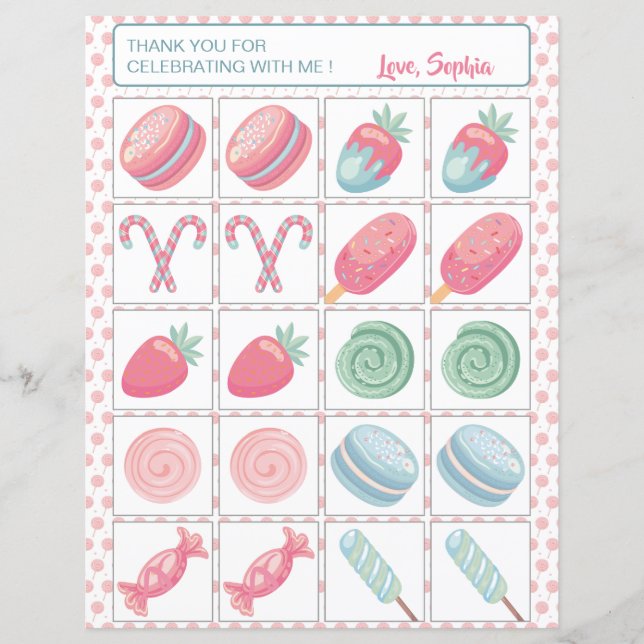 Candyland Party Memory Game (Vorderseite)