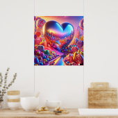 Candyland Pinball Heart Poster (Küche)
