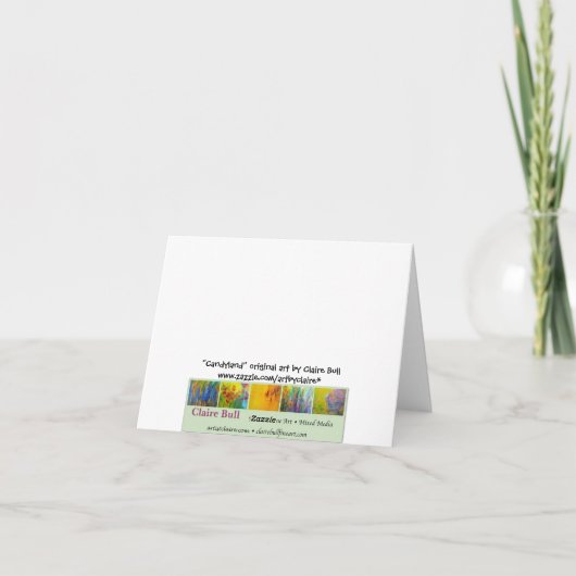 "Candyland" Regenbogen-Karten-Kunst Karte (Rückseite)