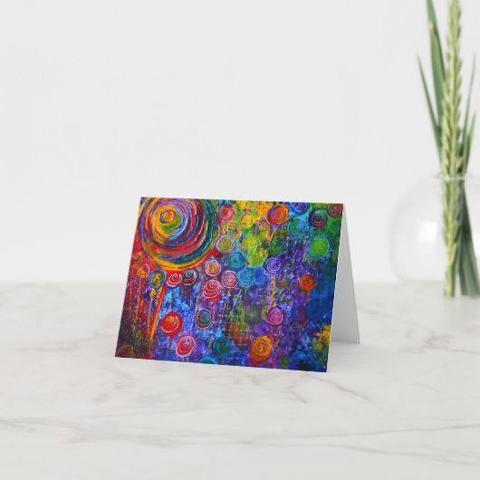 "Candyland" Regenbogen-Karten-Kunst Karte (Vorderseite)
