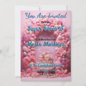 Candyland Super Sweet 16 Einladungen (Vorderseite)