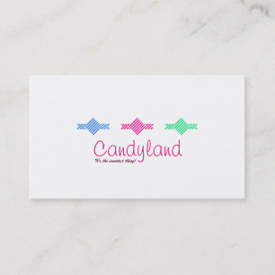 Candyland Süßigkeits-Gewohnheits-Visitenkarte Visitenkarte