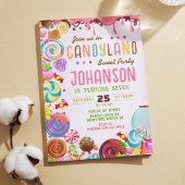 Candyland Sweet Birthday Party Einladung