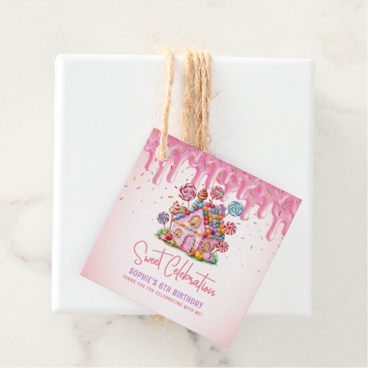 Candyland Sweet Celebration Birthday Party Geschenkanhänger (Beispiel)