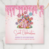 Candyland Sweet Celebration Birthday Party Geschenkanhänger (Rückseite)