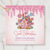 Candyland Sweet Celebration Birthday Party Geschenkanhänger (Vorderseite)