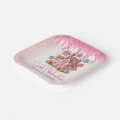 Candyland Sweet Celebration Birthday Party Pappteller (Gewinkelt)