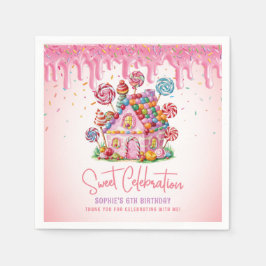 Candyland Sweet Celebration Birthday Party Serviette