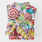 Candyland Trio Geschenkpapier Set (Beispiel)