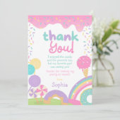 Candyland und Eiscreme vollständig anpassbar Einladung (Stehend Vorderseite)