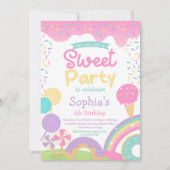 Candyland und Eiscreme vollständig anpassbar Einladung (Vorderseite)