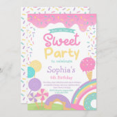 Candyland und Eiscreme vollständig anpassbar Einladung (Vorne/Hinten)