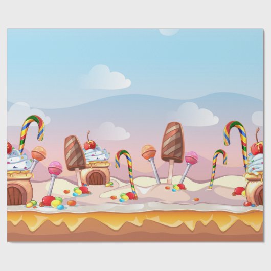 Candyland Wrapping Paper Geschenkpapier (Flach)