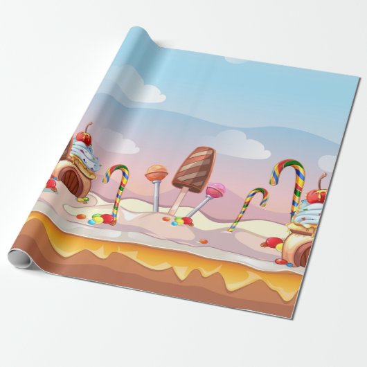Candyland Wrapping Paper Geschenkpapier (Ungerollt)