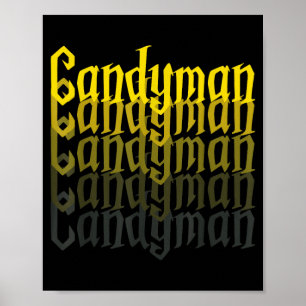 Candyman Rückwärts Spiegel Halloween Kostüm Lustig Poster