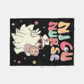 Candysaurus Candy Corn Dinosaur Skeleton Happy Hal Fleecedecke (Vorderseite (Horizontal))