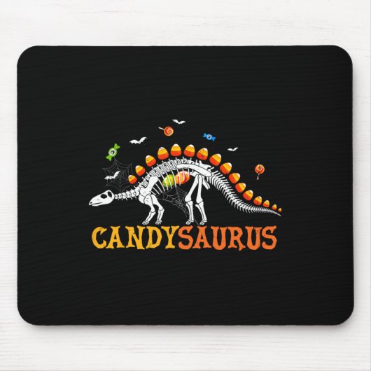 Candysaurus Candy Corn Dinosaur Skeleton Happy Hal Mousepad (Vorne)