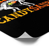 Candysaurus Candy Corn Dinosaur Skeleton Happy Hal Poster (Ecke)