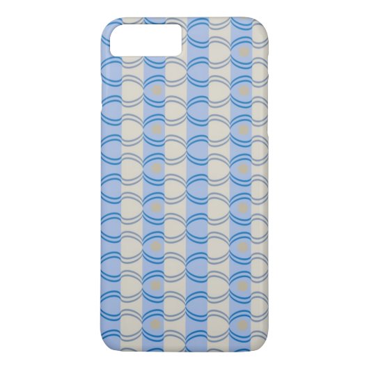 Candystripe Blau auf lagertan Case-Mate iPhone Hülle (Rückseite)