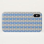 Candystripe Blau auf lagertan Case-Mate iPhone Hülle (Rückseite (Horizontal))