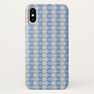 Candystripe Blau auf lagertan iPhone X Hülle