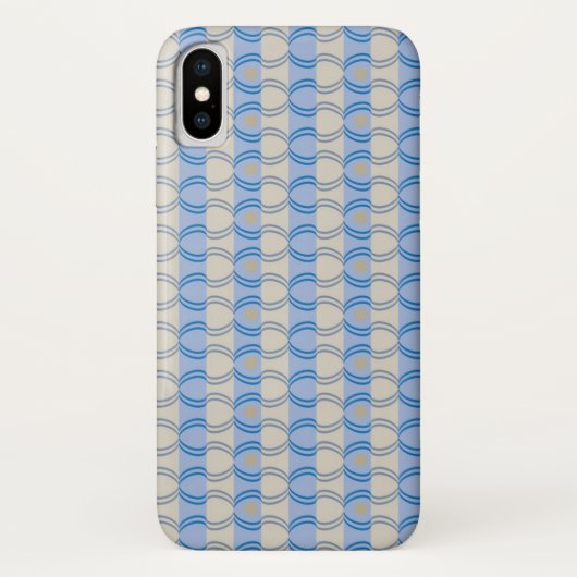 Candystripe Blau auf lagertan Case-Mate iPhone Hülle (Rückseite)