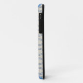 Candystripe Blau auf lagertan Case-Mate iPhone Hülle (Hinten/Links)