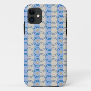 Candystripe Blau auf lagertan iPhone 11 Hülle