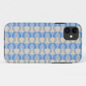 Candystripe Blau auf lagertan Case-Mate iPhone Hülle (Rückseite (Horizontal))