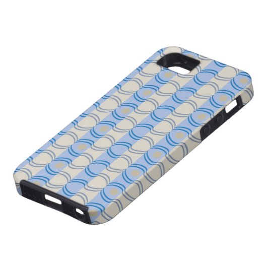 Candystripe Blau auf lagertan Case-Mate iPhone Hülle (unten)