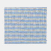 Candystripe Blau auf lagertan Fleecedecke (Vorderseite (Horizontal))