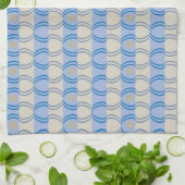Candystripe Blau auf lagertan Handtuch (Gefaltet)