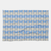 Candystripe Blau auf lagertan Handtuch (Horizontal)