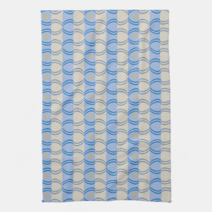 Candystripe Blau auf lagertan Handtuch