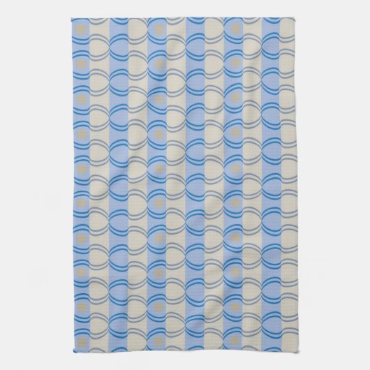 Candystripe Blau auf lagertan Handtuch (Vertikal)