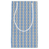 Candystripe Blau auf lagertan Kleine Geschenktüte (Vorderseite)