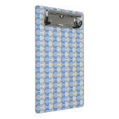 Candystripe Blau auf lagertan Mini Klemmbrett (Schrägansicht)