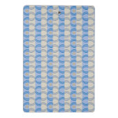 Candystripe Blau auf lagertan Mini Klemmbrett (Rückseite)