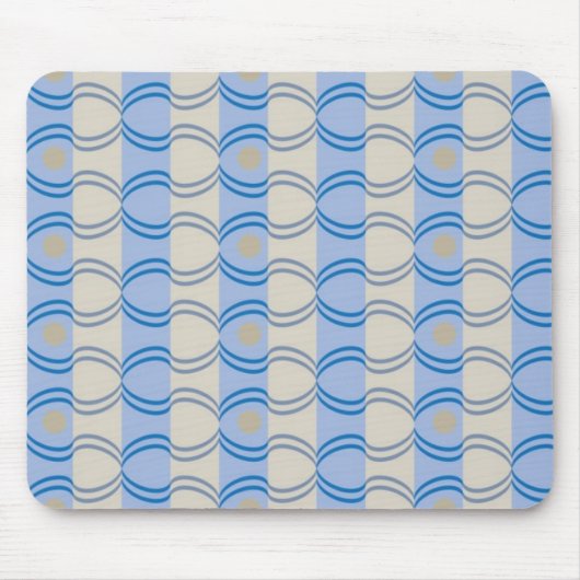 Candystripe Blau auf lagertan Mousepad (Vorne)