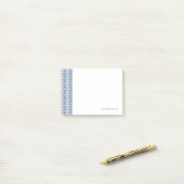 Candystripe Blau auf lagertan Post-it Klebezettel (Auf Schreibtisch)