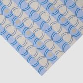 Candystripe Blau auf lagertan Seidenpapier (Ausschnitt)