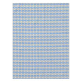 Candystripe Blau auf lagertan Tischdecke (Vorderseite)