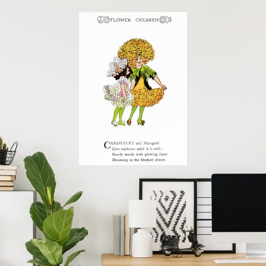 Candytuft und Marigold Poster (Heimbüro)